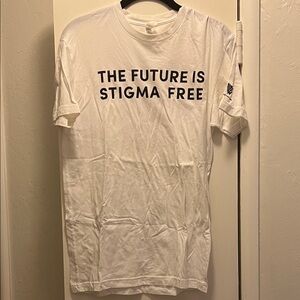 Next Level Apparel White Graphic Tee - The Future is Stigma Free